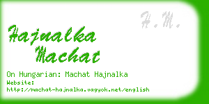 hajnalka machat business card